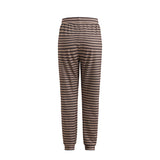 ALMA-PANTS - BROWN STRIPE