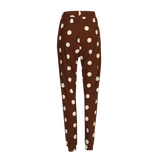 ALMA-PANT - BROWN CREME DOT