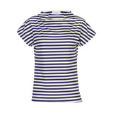 ALMA-TOP - BLUE CREME STRIPE