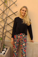 ALMA-WIDE PANTS - LEO FLORAL