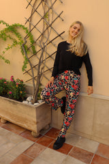 ALMA-WIDE PANTS - LEO FLORAL