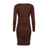 ALMA-LONG-DRESS - BROWN BLACK HEART