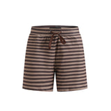 ALMA SHORTS - BROWN STRIPE