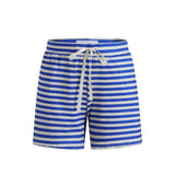 ALMA-SHORTS - STRIPE IVORY COBOLT