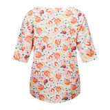 ALMA-TSHIRT - CREAMY PEACH FLOWER