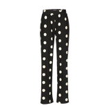 ALMA-WIDE PANTS - BLACK BIG DOT