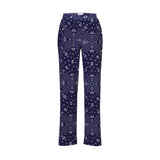 ALMA-WIDE PANTS - BLUE SCARF