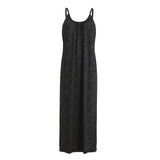 ALMA-LONG-STRAP-DRESS - BLACK LACE
