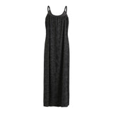 ALMA-LONG-STRAP-DRESS - BLACK LACE