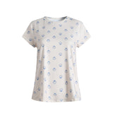 ALMA-U-TSHIRT - IVORY COBOLT SHELL