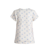 ALMA-U-TSHIRT - IVORY COBOLT SHELL