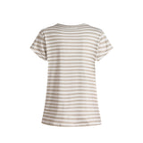 ALMA-U-TSHIRT - SAND IVORY STRIPE