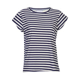 ALMA-U-TSHIRT - BLUE CREME STRIPE