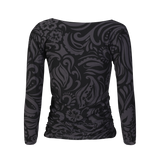 ALMA-LS-TURN-TOP - DARK GREY BLACK TIA