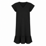 ALMA-U-TSHIRT-FRILL-DRESS - BLACK