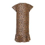 ALMA-U-TSHIRT-FRILL-DRESS - LUX LEO x NEON ORANGE