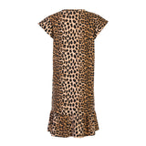 ALMA-U-TSHIRT-FRILL-DRESS - LUX LEO x NEON ORANGE