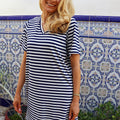 BLUE CREME STRIPE