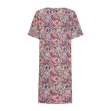 ALMA-VNECK-TSHIRT-DRESS - PINK PAISLEY