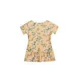 ALMA-FRILL-T-SHIRT (KIDS) - YELLOW GREEN FLOWER