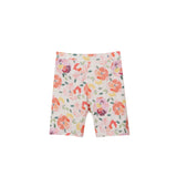 ALMA-BICYCLE-SHORTS (KIDS) - CREAMY PEACH FLOWER
