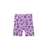 ALMA-BICYCLE-SHORTS (KIDS) - PINK PURPLE FLOWER