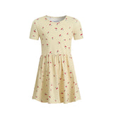 ALMA-SS-BABYDOLL-DRESS (KIDS) - YELLOW CHERRY