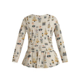 ALMA-LS-FRILL-TSHIRT (KIDS) - NUTCRACKER CREAM