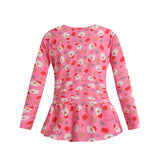 ALMA-LS-FRILL-TSHIRT (KIDS) - SANTA PINK