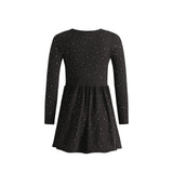 ALMA-LS-BABYDOLL-DRESS (KIDS) - BLACK SIMILI