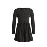 ALMA-LS-BABYDOLL-DRESS (KIDS) - BLACK SIMILI