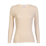 NATALIA LS ROUND NECK BLOUSE - IVORY
