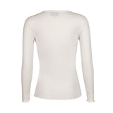 NATALIA LS ROUND NECK BLOUSE - WHITE
