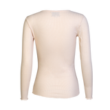 NATALIA LS ROUND NECK BLOUSE - CREAMY