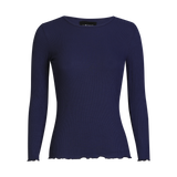 NATALIA LS ROUND NECK BLOUSE - MIDNIGTTH NAVY