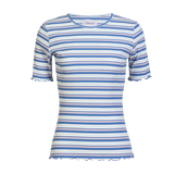 NATALIA-SS-BLOUSE - BLUE WHITE ROSE STRIPE