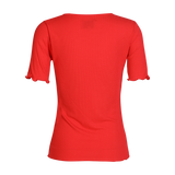 NATALIA-SS-BLOUSE - TOMATO RED