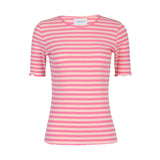 NATALIA SS BLOUSE - PINK ROSE STRIPE