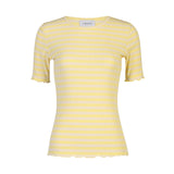 NATALIA SS BLOUSE - YELLOW CREME STRIPE