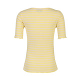 NATALIA SS BLOUSE - YELLOW CREME STRIPE