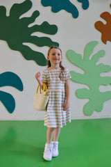 NATALIA-SS-DRESS-KIDS - MULTI WHITE STRIPE