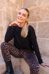 ALMA-LS-TOP (FLEECE) - BLACK