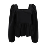 AMBER-LS-BLOUSE - BLACK