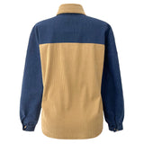 ASTA CORDUROY JACKET - BLUE DENIM SAND
