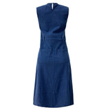ASTA NS LONG DRESS - BLUE DENIM