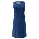 ASTA NS LONG DRESS - BLUE DENIM