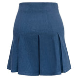 ASTA-PLISSE-SKIRT - BLUE DENIM
