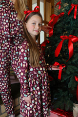 ALMA-LS-BABYDOLL-DRESS (KIDS) - BALLERINA BORDEAUX