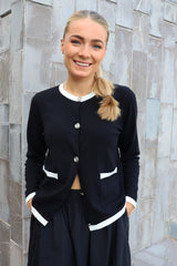 CHANI CARDIGAN - BLACK CREME