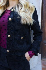 COCO LS JACKET - BLACK